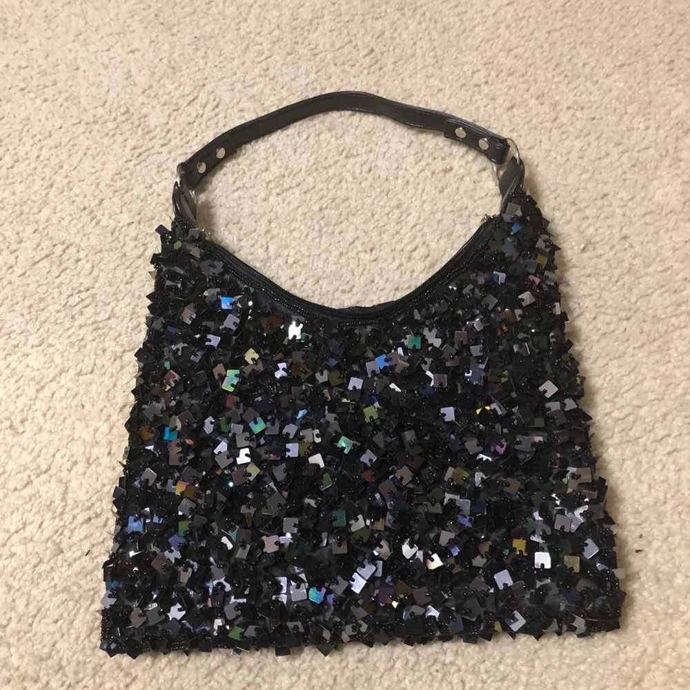 Black sequin small purse